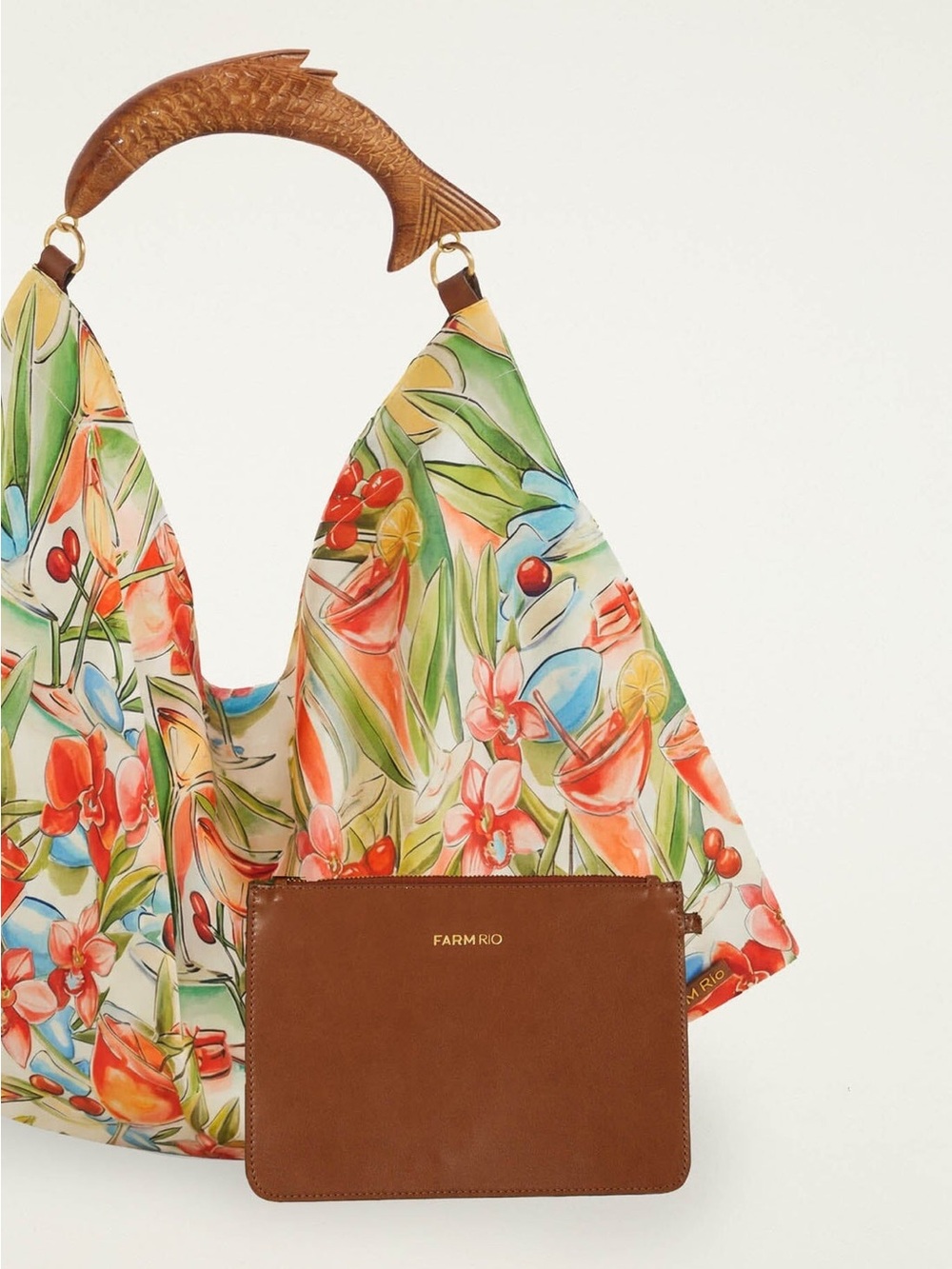FARM RIO Off-White Drinks Satin Mini Scarf
Bag
